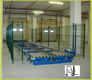 Fixed Dedicated Pre Stacked Pallets and Goods Advancing Loading Chain Type Systems